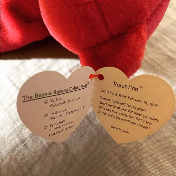 Vintage Valentina the Valentines bear Ty Beanie Baby - Picture 2 of 4